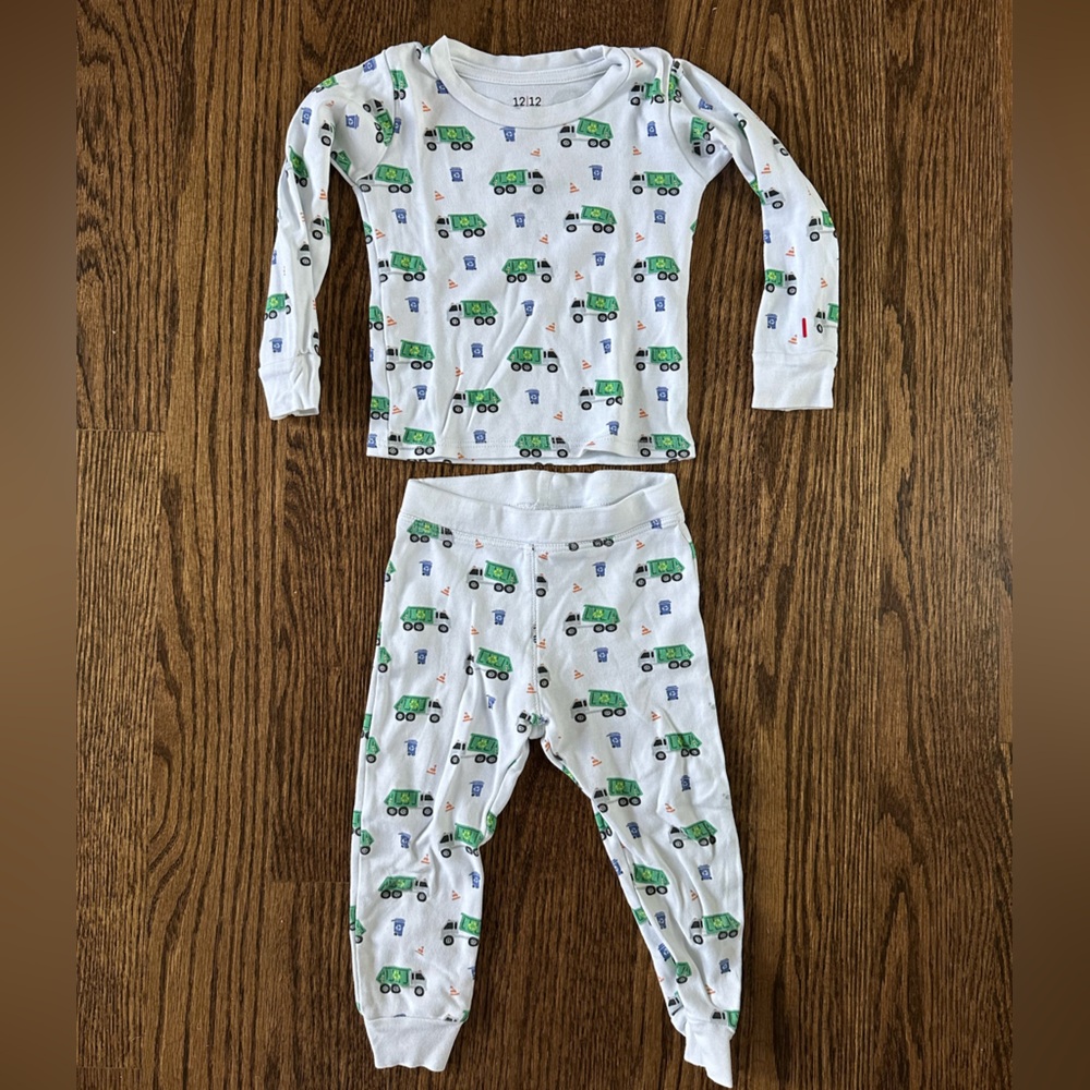 Recycle Truck Print Pajama Set